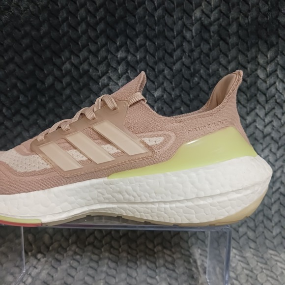 Adidas UltraBoost 21 Women's Athletic Running Shoes Pink Beige White Size 11 - Picture 10 of 15